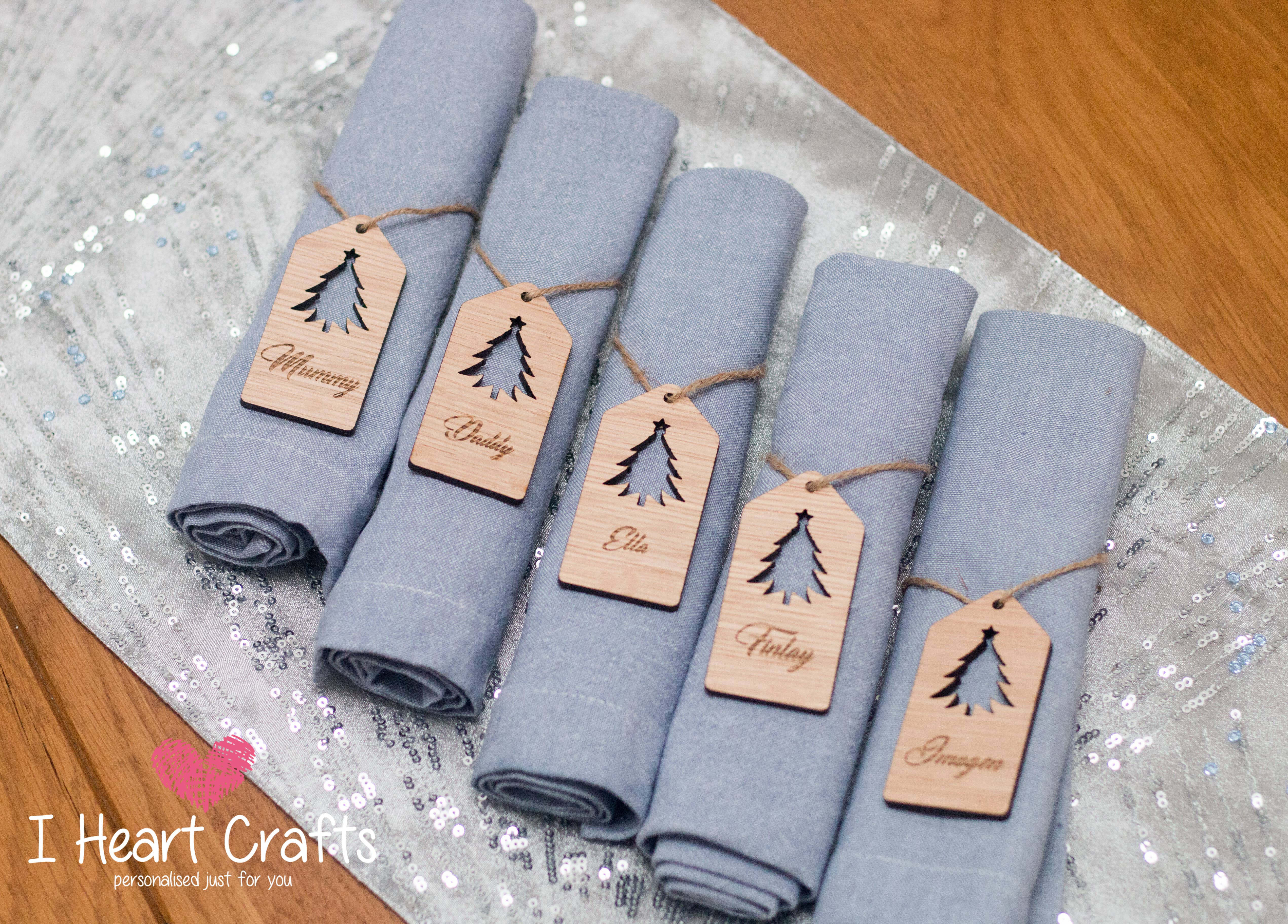 Snowflake Tag Name Place Settings craft product